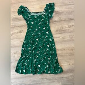 Banana Republic Green Floral Dress